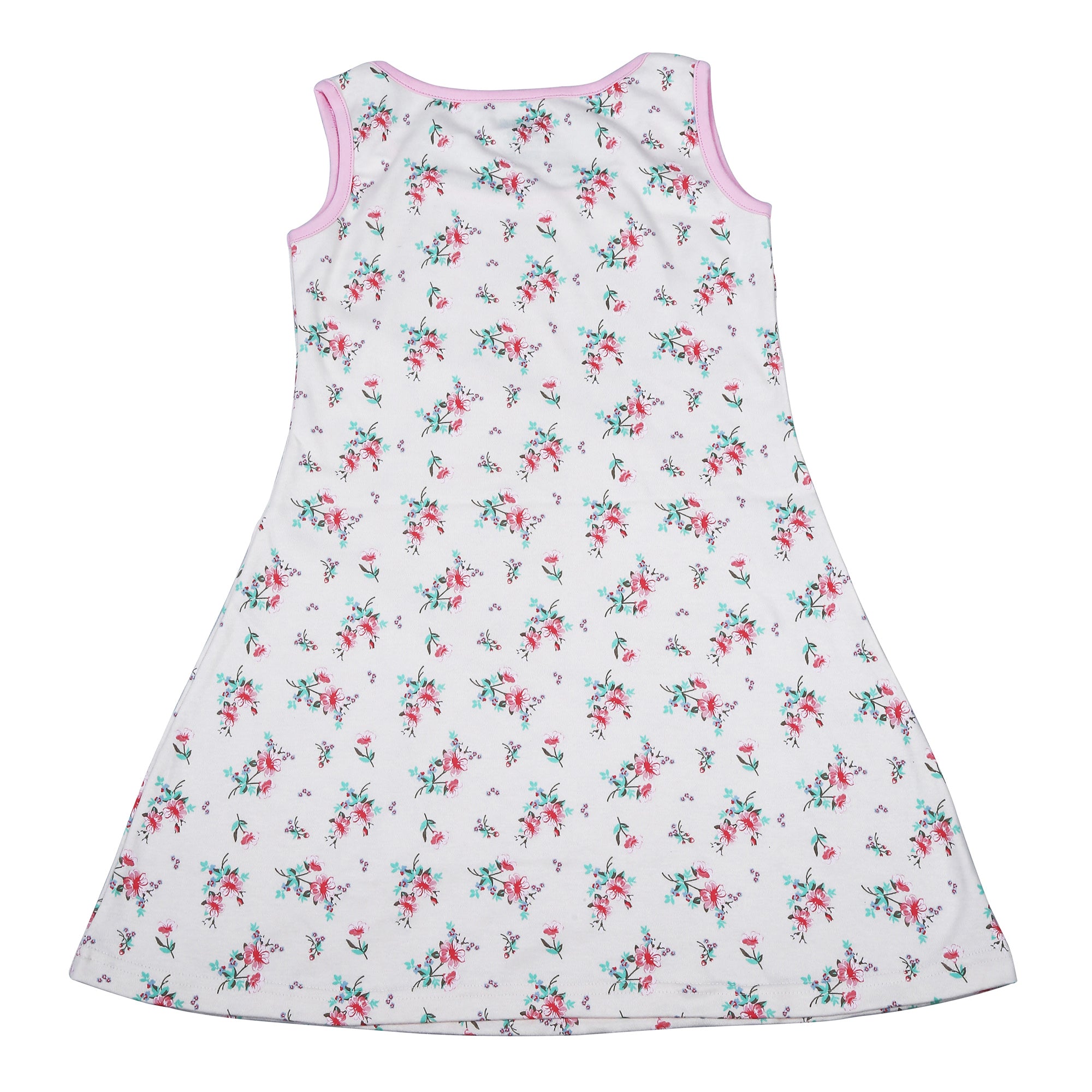 Cotton Girls Knee-Length Frock, Soft Fabric Casual Dress for Kids