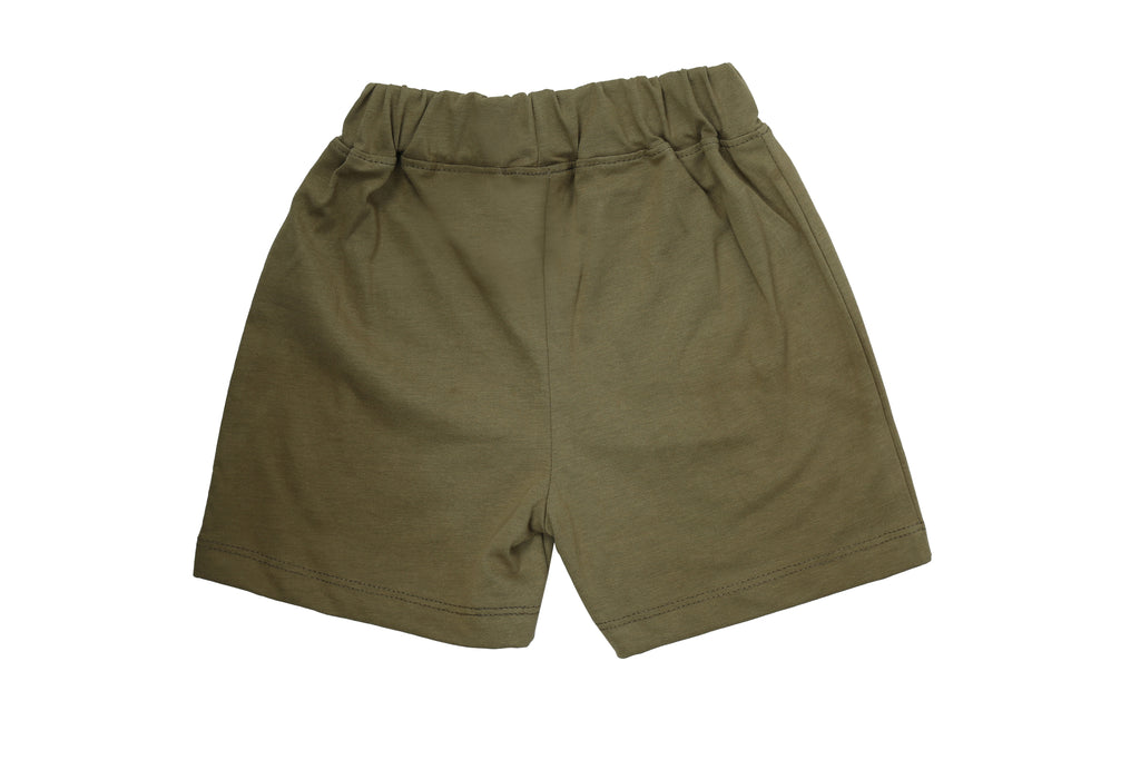 Boys cotton T-shirt & Shorts - Yellow & Olive