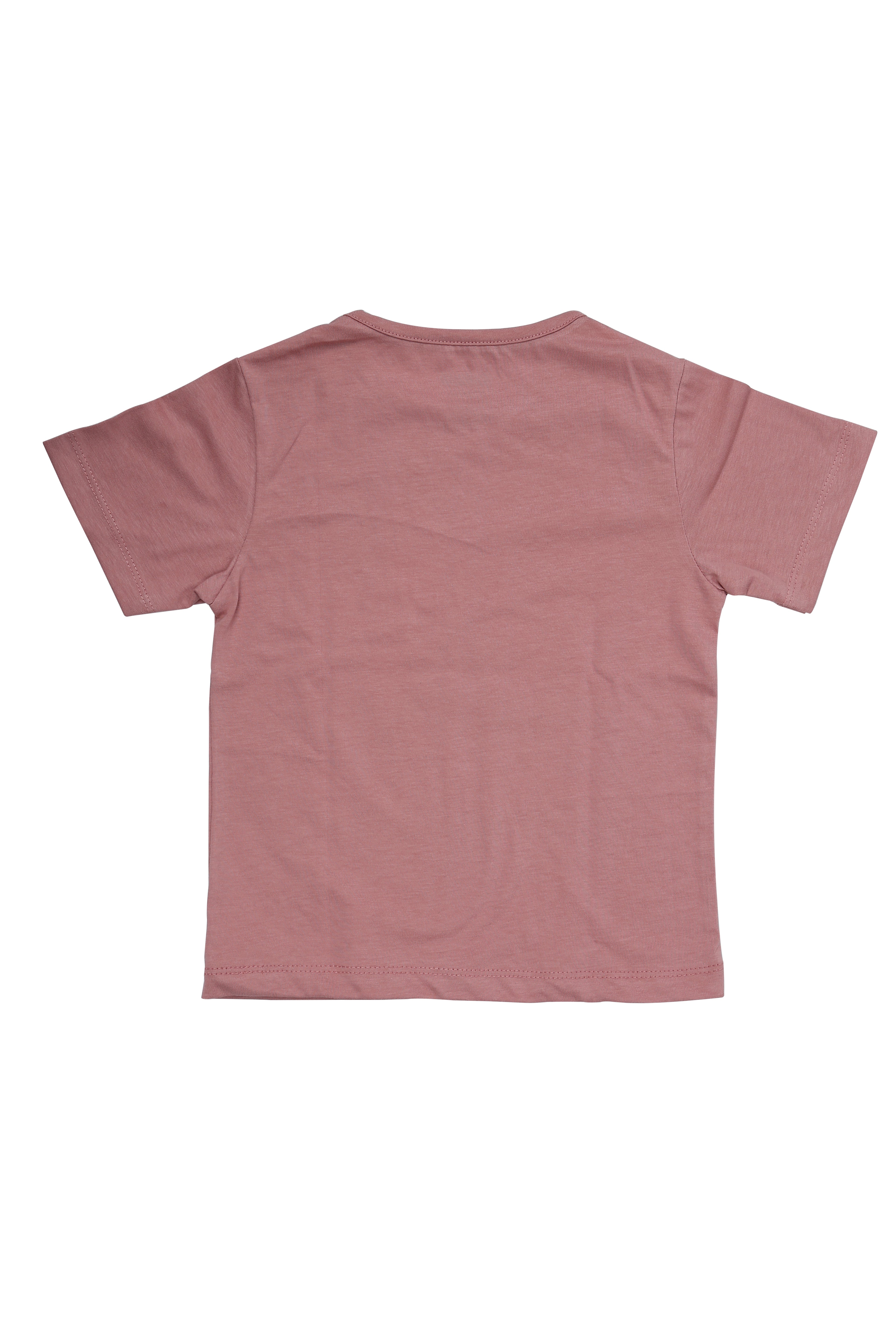 Boys Cotton T-shirt & Shorts - Dark Pink