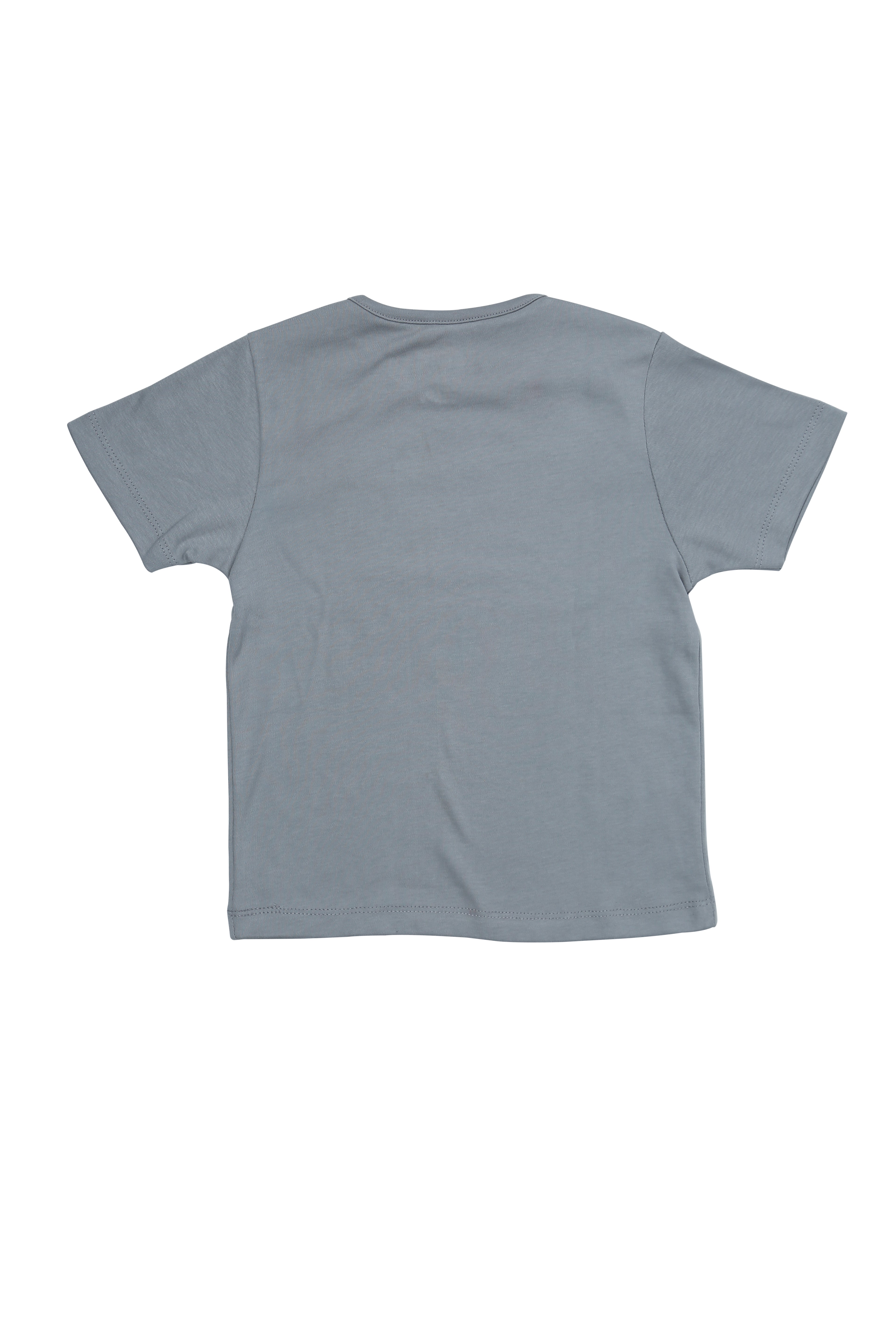 Boys Cotton T-Shirt & Shorts – Grey & Black