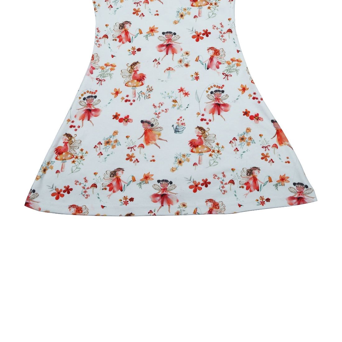 Cotton Girls Knee-Length Frock, Soft Fabric Casual Dress for Kids