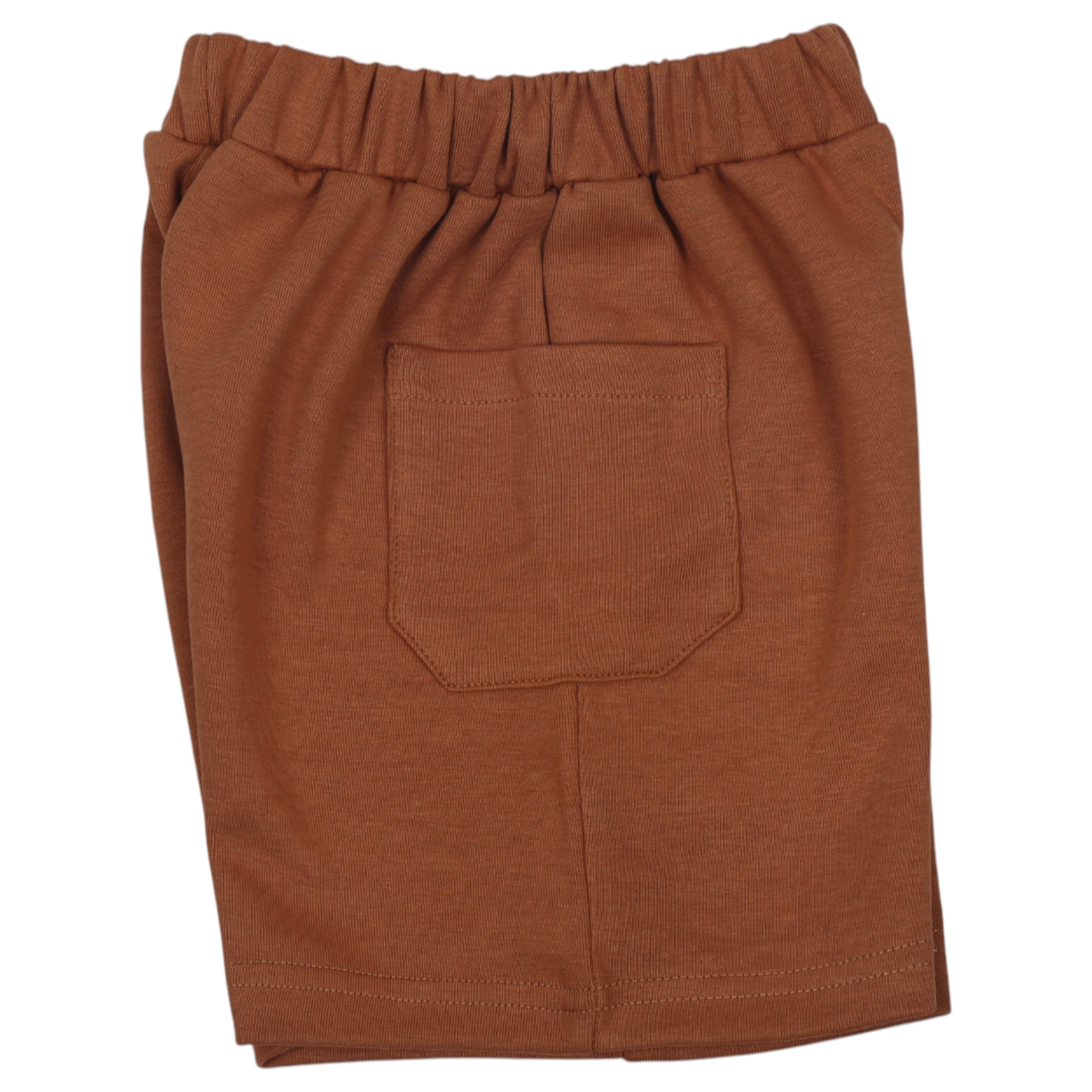 Boys Cotton T-Shirt & Shorts – White & Brown