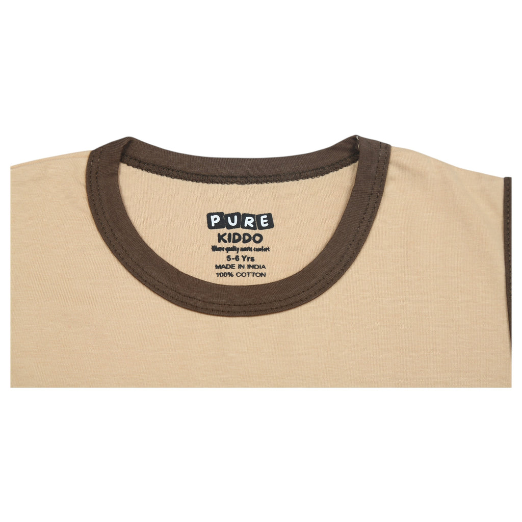 Boys sleeveless T-shirt and Shorts - Brown