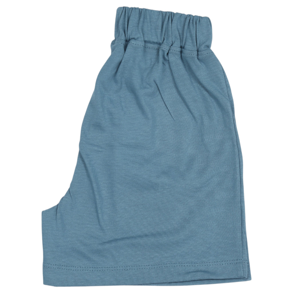 Boys Sleeveless T-shirt & Shorts - Grey & Blue